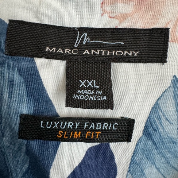 Marc Anthony Hawaiian XXL SlimFit Shirt - Picture 2 of 6